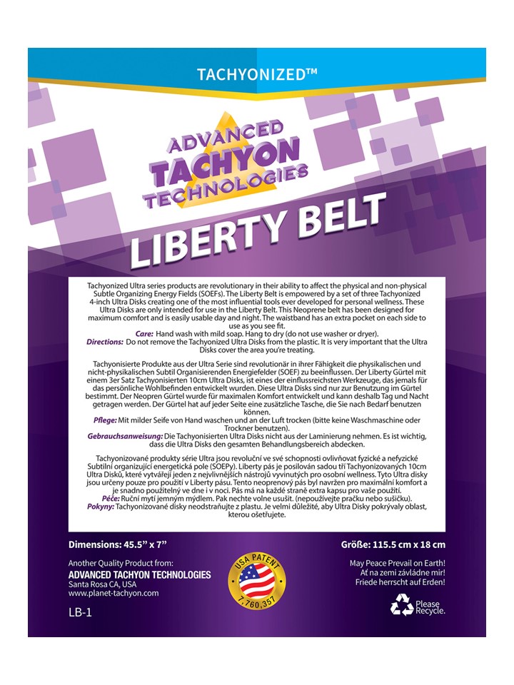 ULTRA Liberty Belt Tachyon Nederland Verpakking