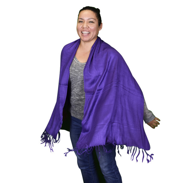 Pashmina sjaal paars Tachyon Nederland ATTI